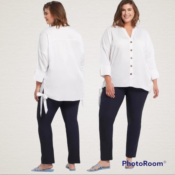 Tribal Pants - Sz 16 Long Tribal black slimming dress pants with stretch zipper closure